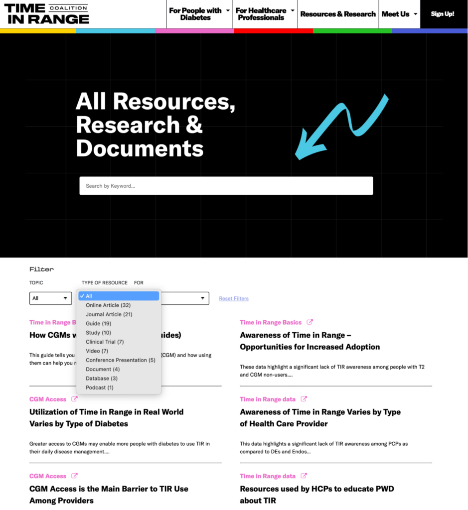 Resources & Research page